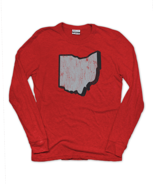 Ohio Shape Red Long Sleeve