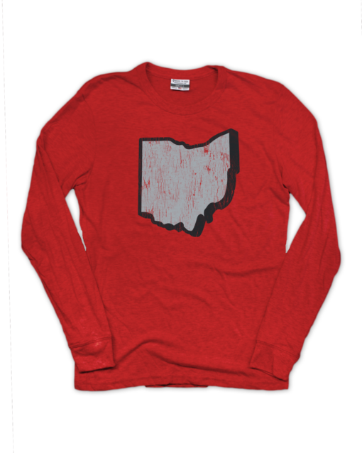 Ohio Shape Red Long Sleeve