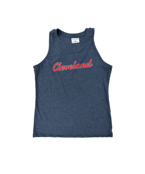 Cleveland Script Navy Relaxed Tank