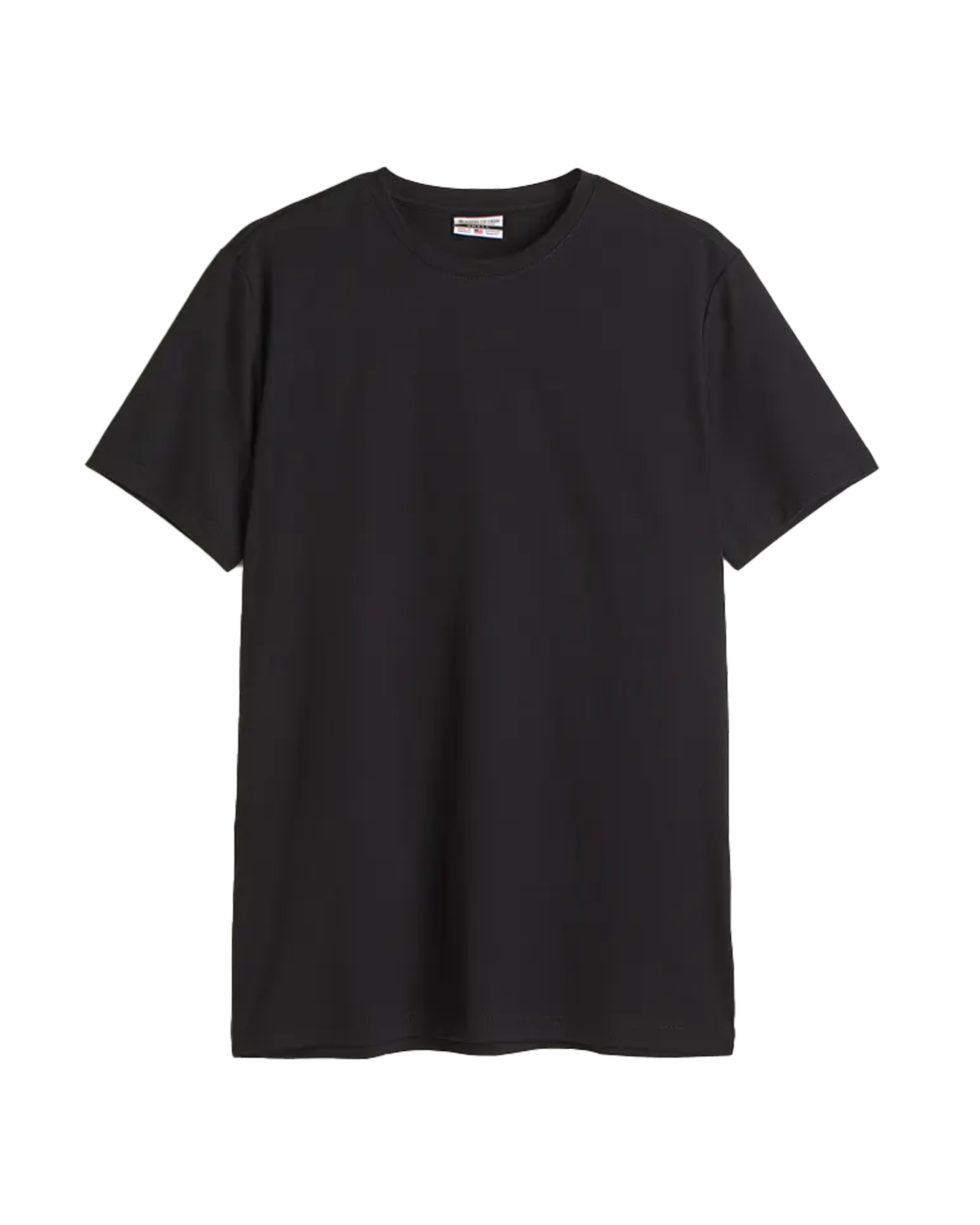 Black Cotton Crew T-Shirt