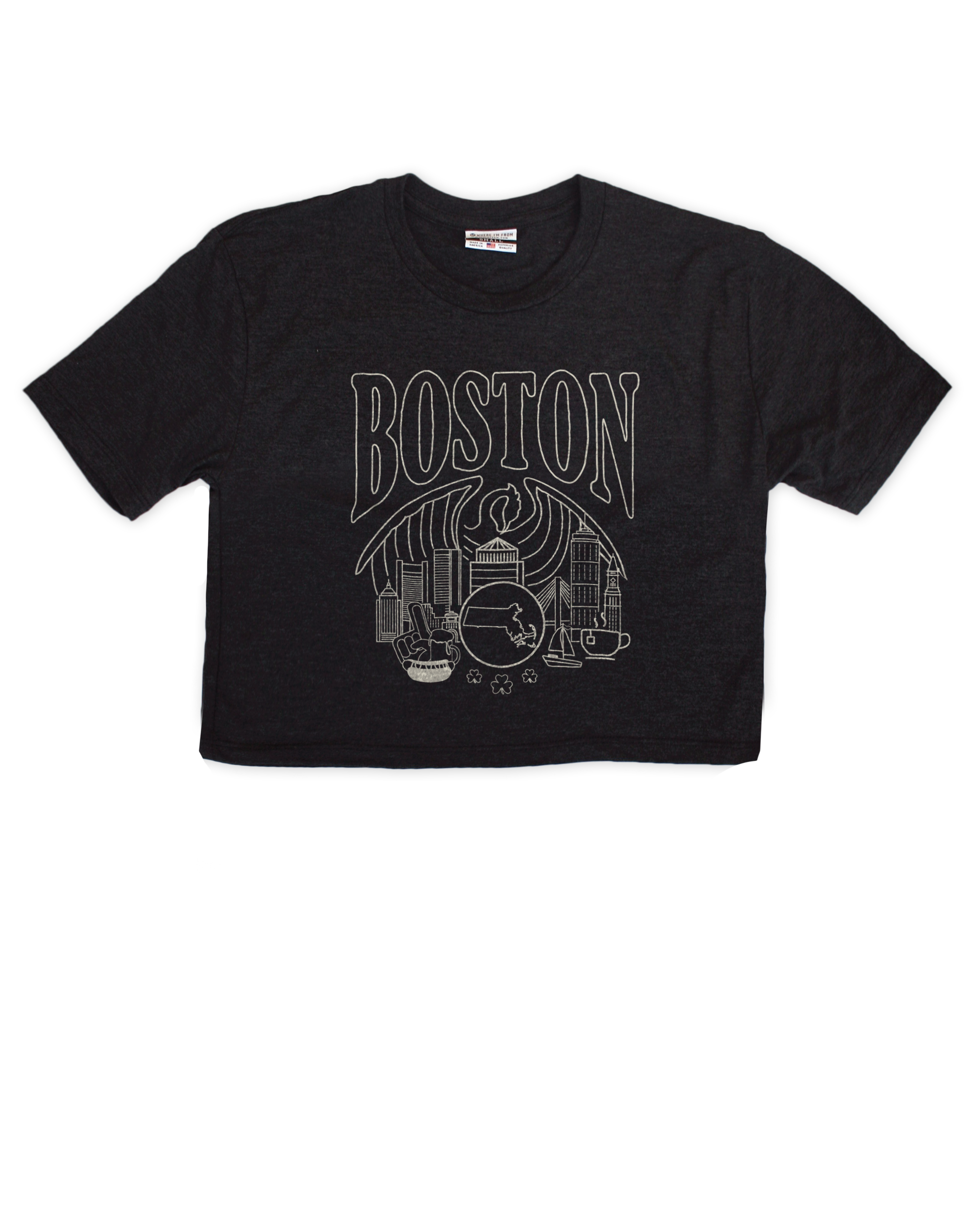 Cropped “Boston” sweatshirt in a size small. Super