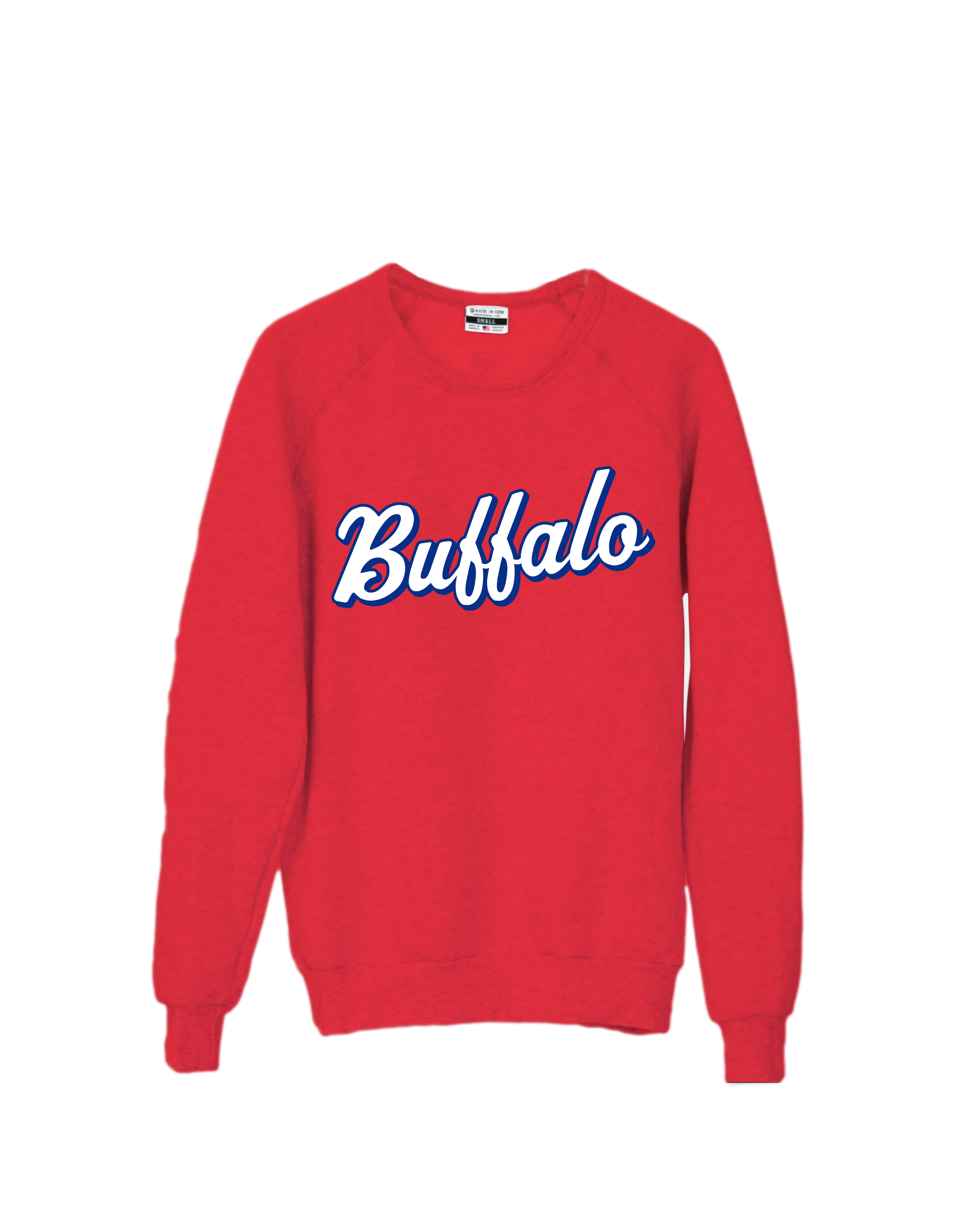 Where I'm from Apparel Buffalo Jersey Red Crop Sweatshirt