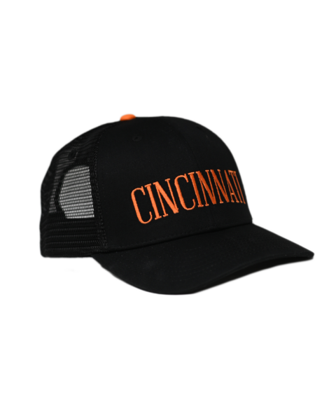 Cincinnati Black Trucker Hat