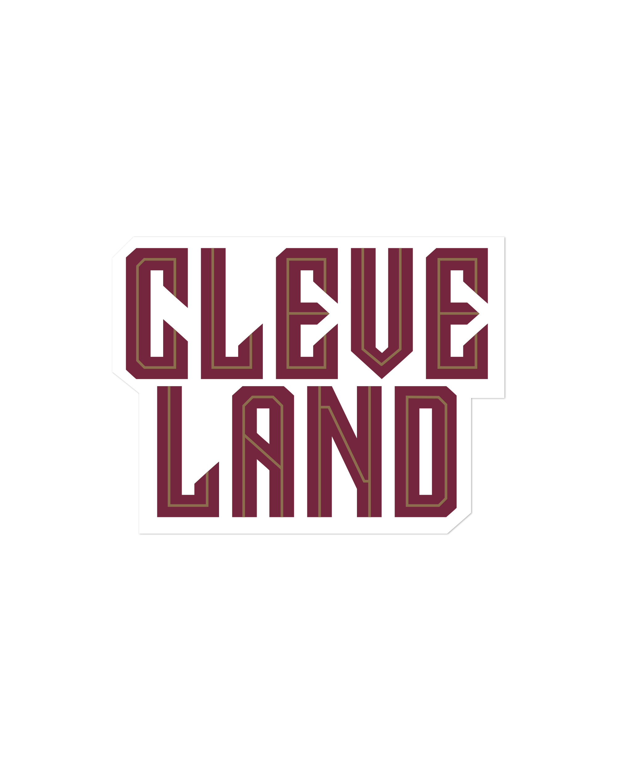 Cleve Land Maroon Sticker Sticker