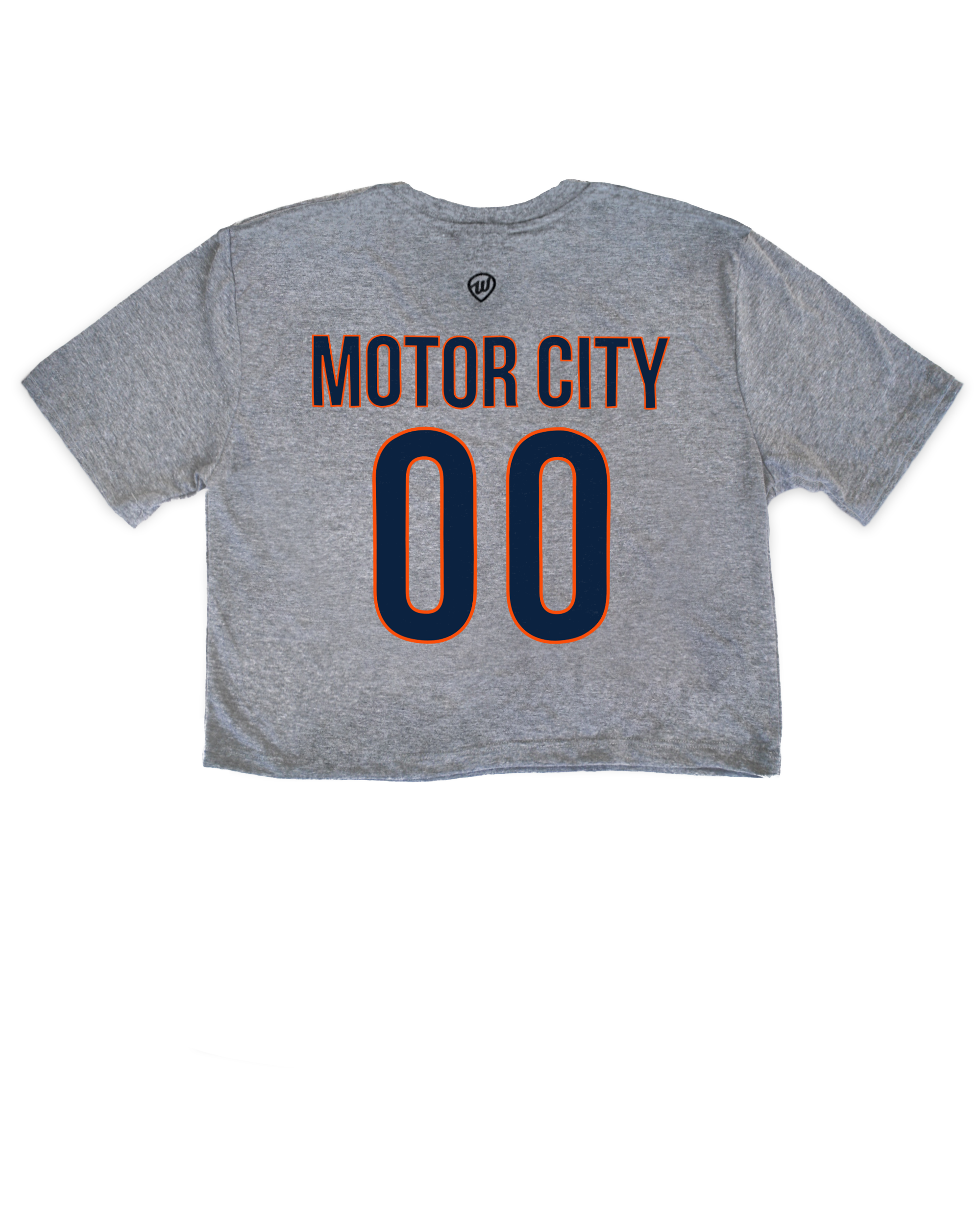 Where I'm from Apparel Detroit Jersey Gray Crop Top