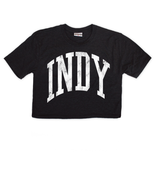 Indy Oversized Black Crop Top T-Shirt