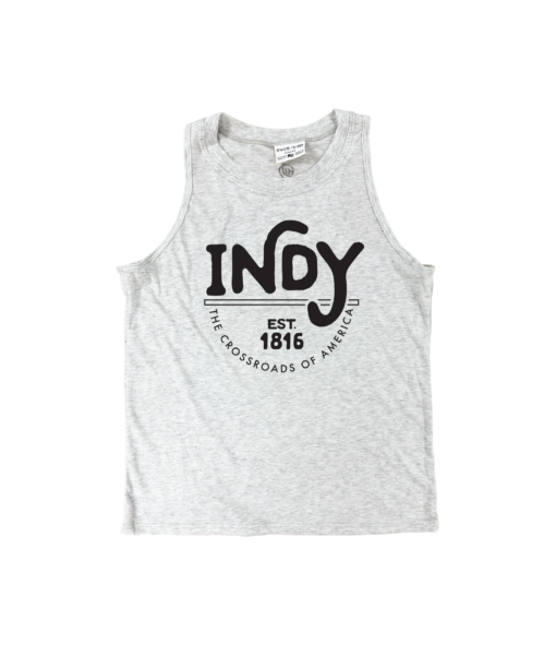 Indy Swoop Ash Relaxed Tank T-Shirt
