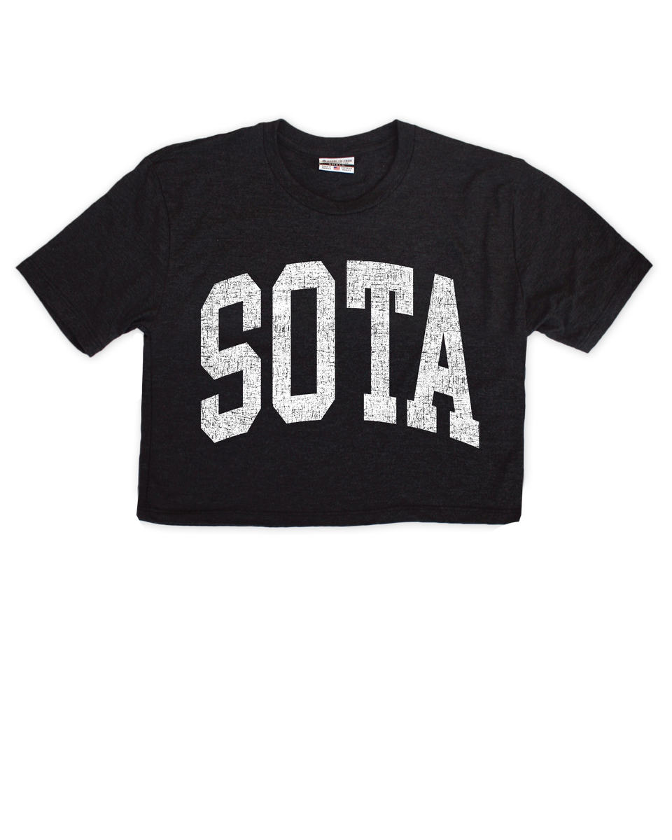 SOTA Oversized Black Crop Top
