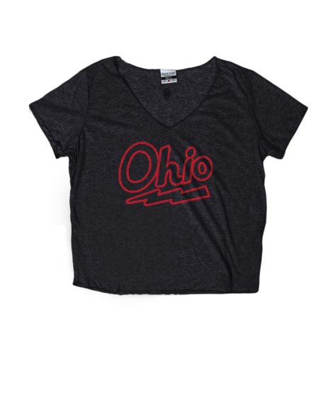 Ohio Bolt Slouchy Vneck Women's T-Shirt