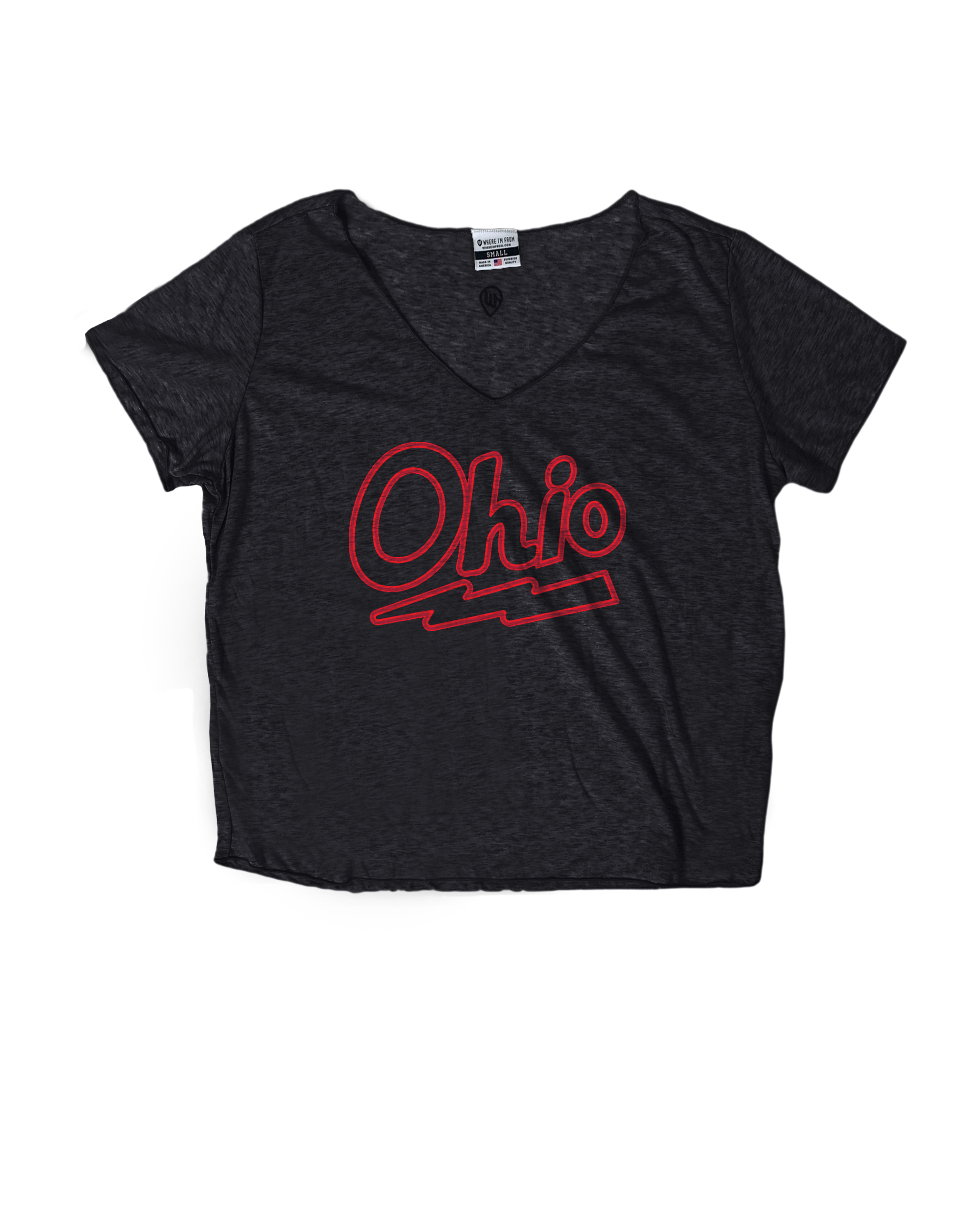 Ohio Bolt Slouchy Vneck Women's T-Shirt