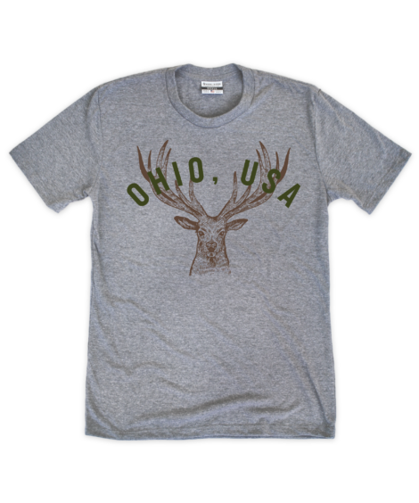Ohio, USA Deer Crew T-Shirt