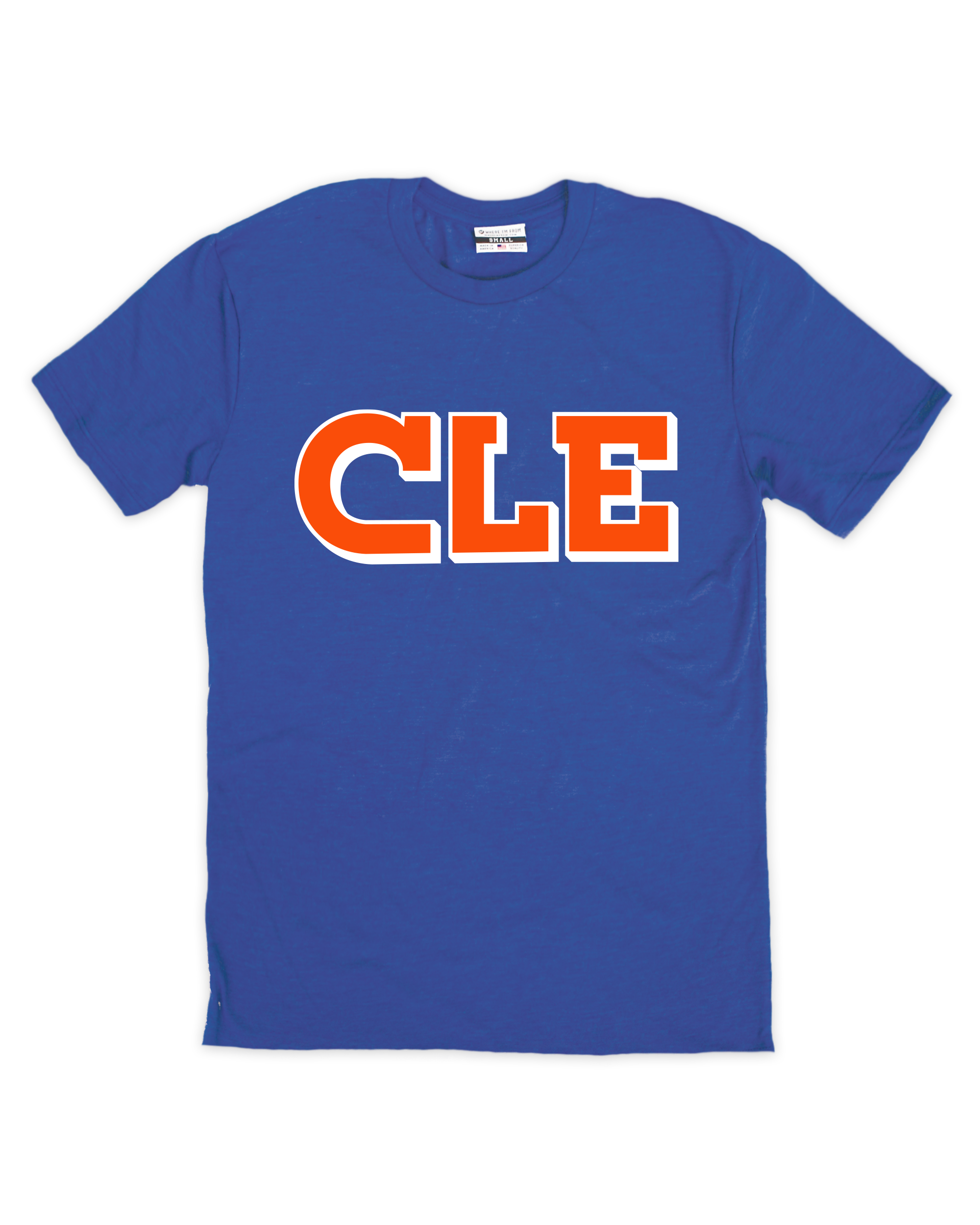 CLE Retro Shadow Blue Crew T-Shirt