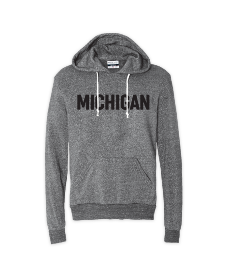 Simple Michigan Gray Hoodie