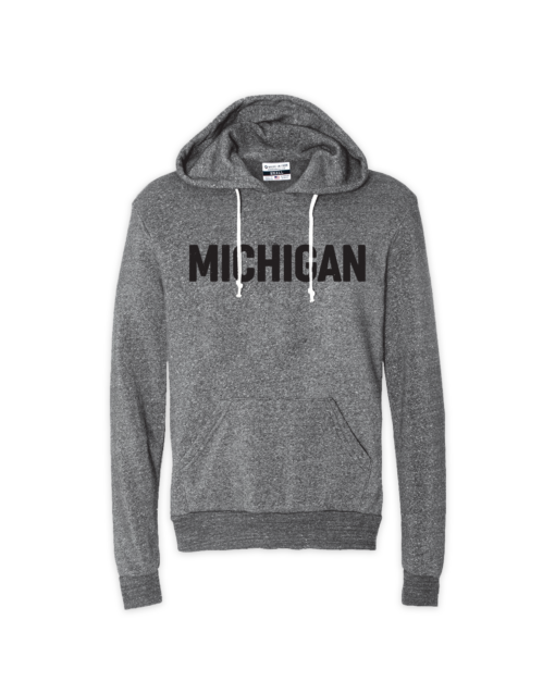 Simple Michigan Gray Hoodie