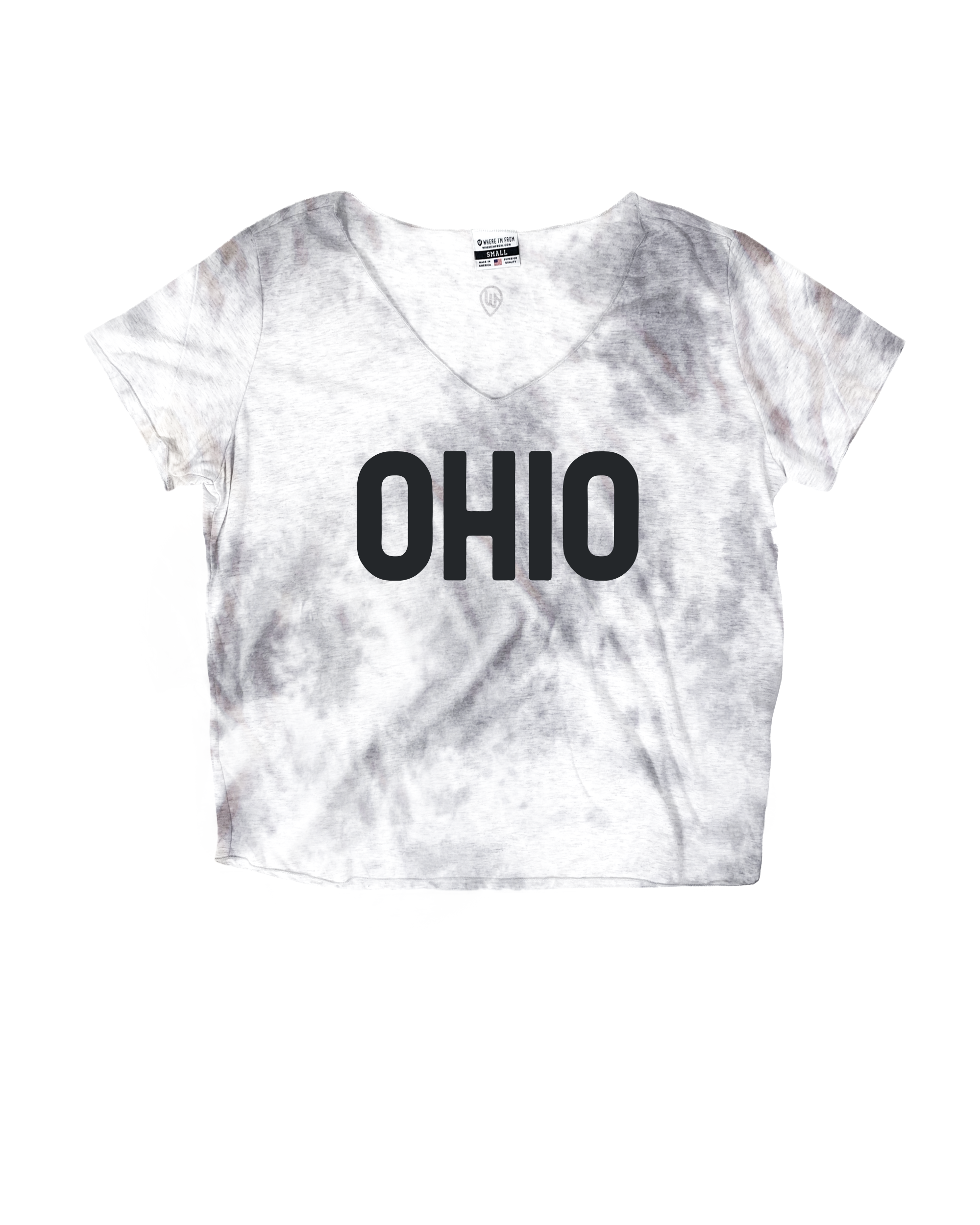Simple Ohio Tie Dye Slouchy Vneck Women's T-Shirt