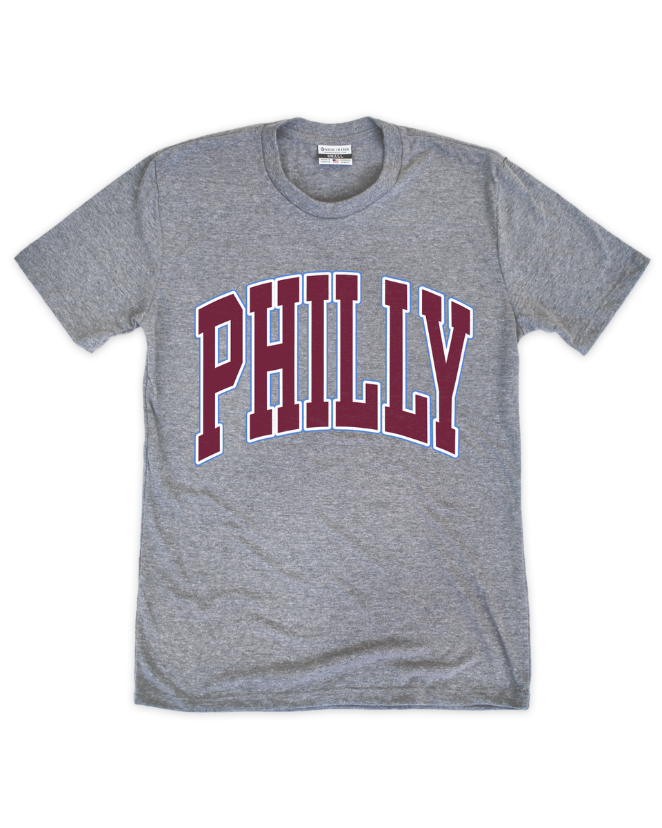 Philly Oversized Arch Gray Crew