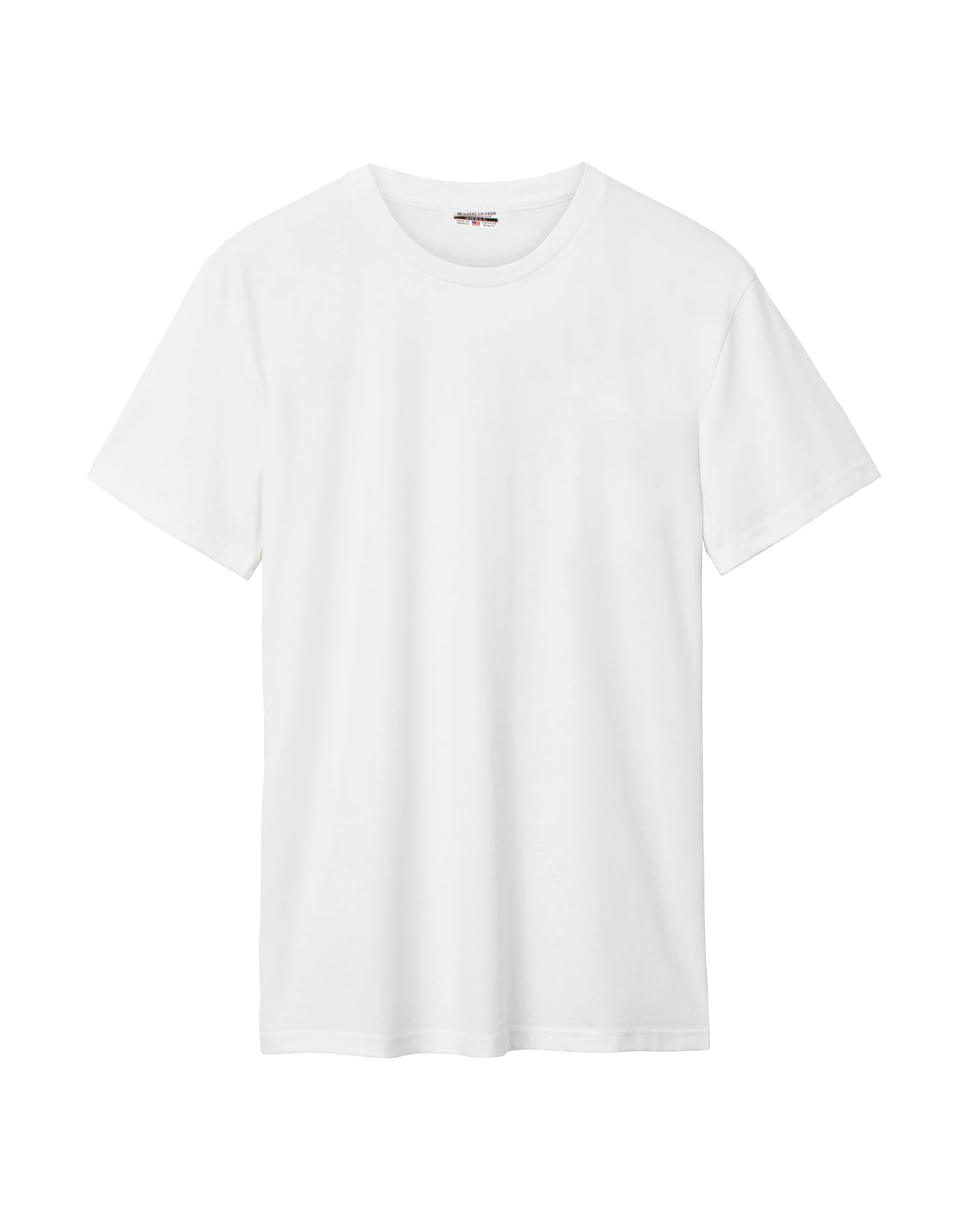 White Cotton Crew T-Shirt
