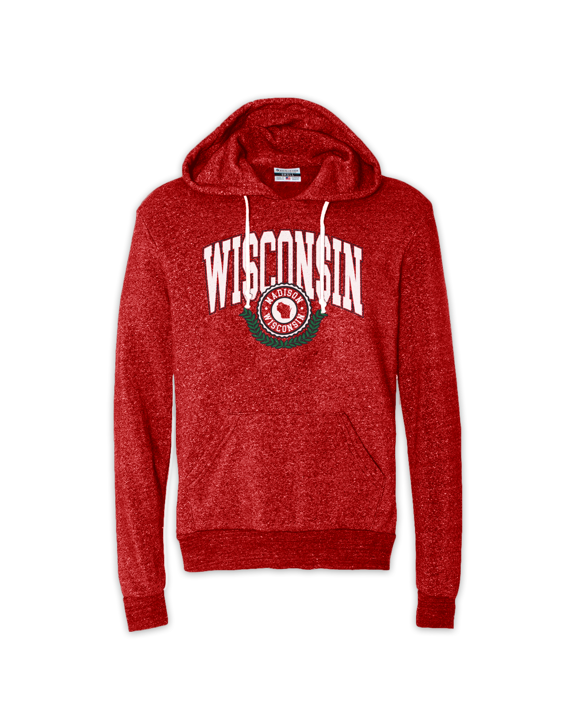 Wisconsin Stamp Red Hoodie
