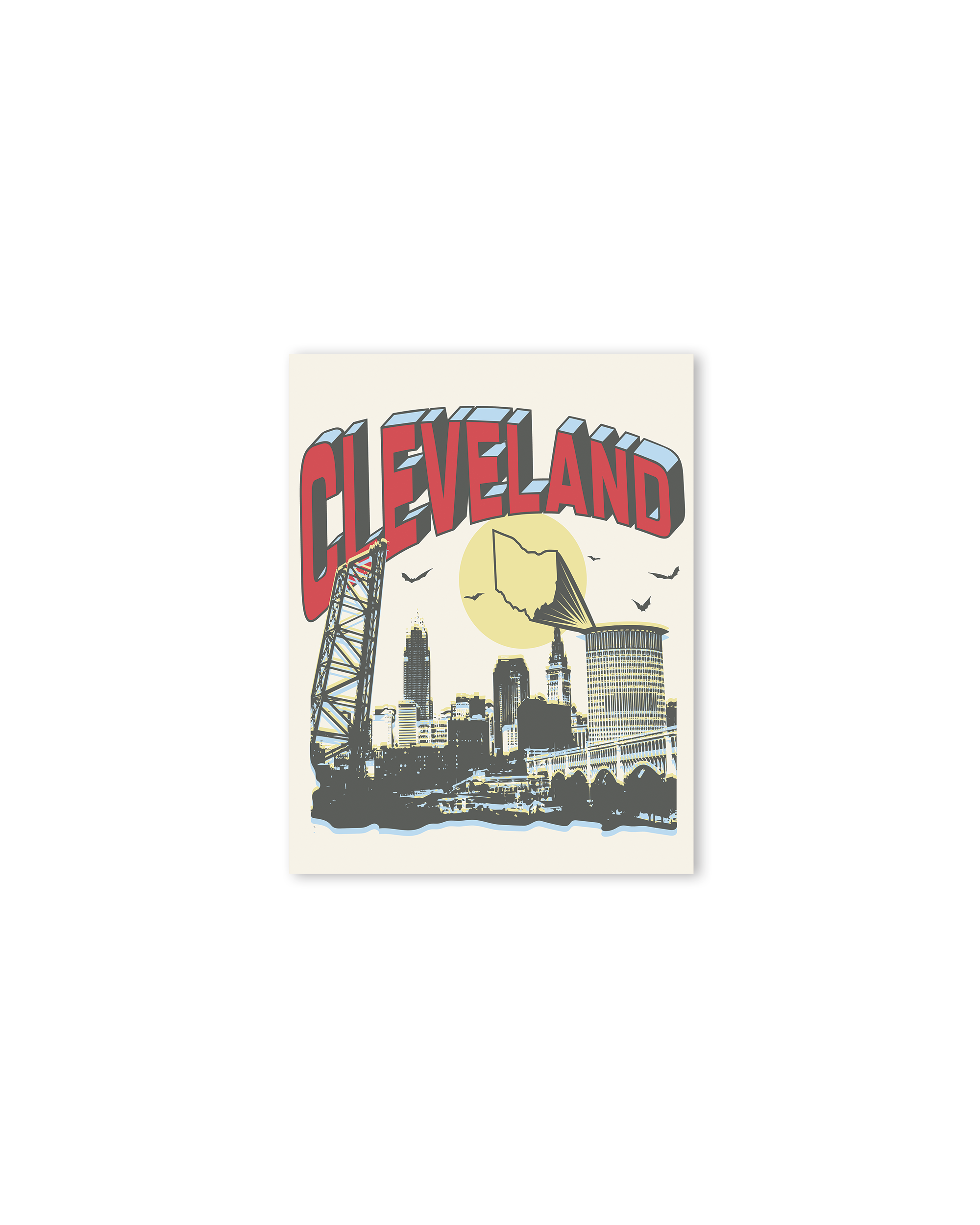 Cleveland Batman Printed Poster - Where I'm Apparel