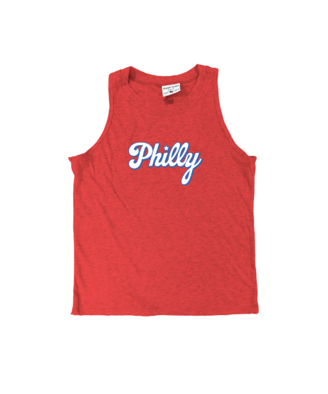 Philly Star Script Red Relaxed Tank