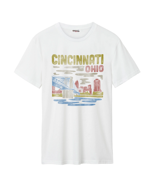 Cincinnati Faded Abstract Cotton Crew