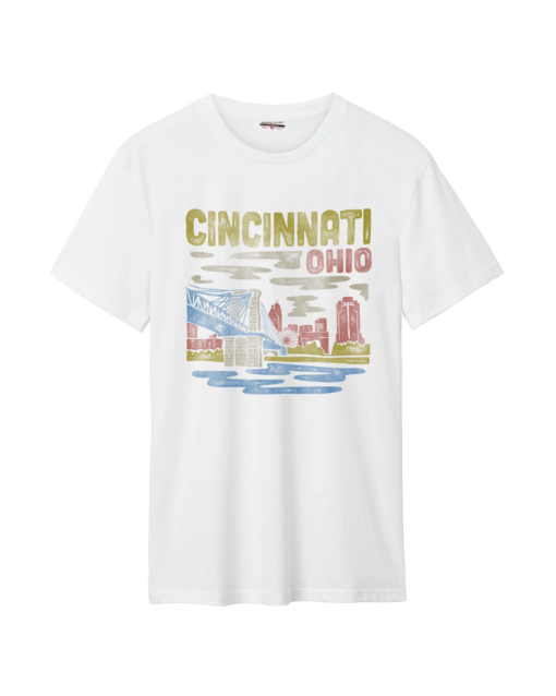 Cincinnati Faded Abstract Cotton Crew
