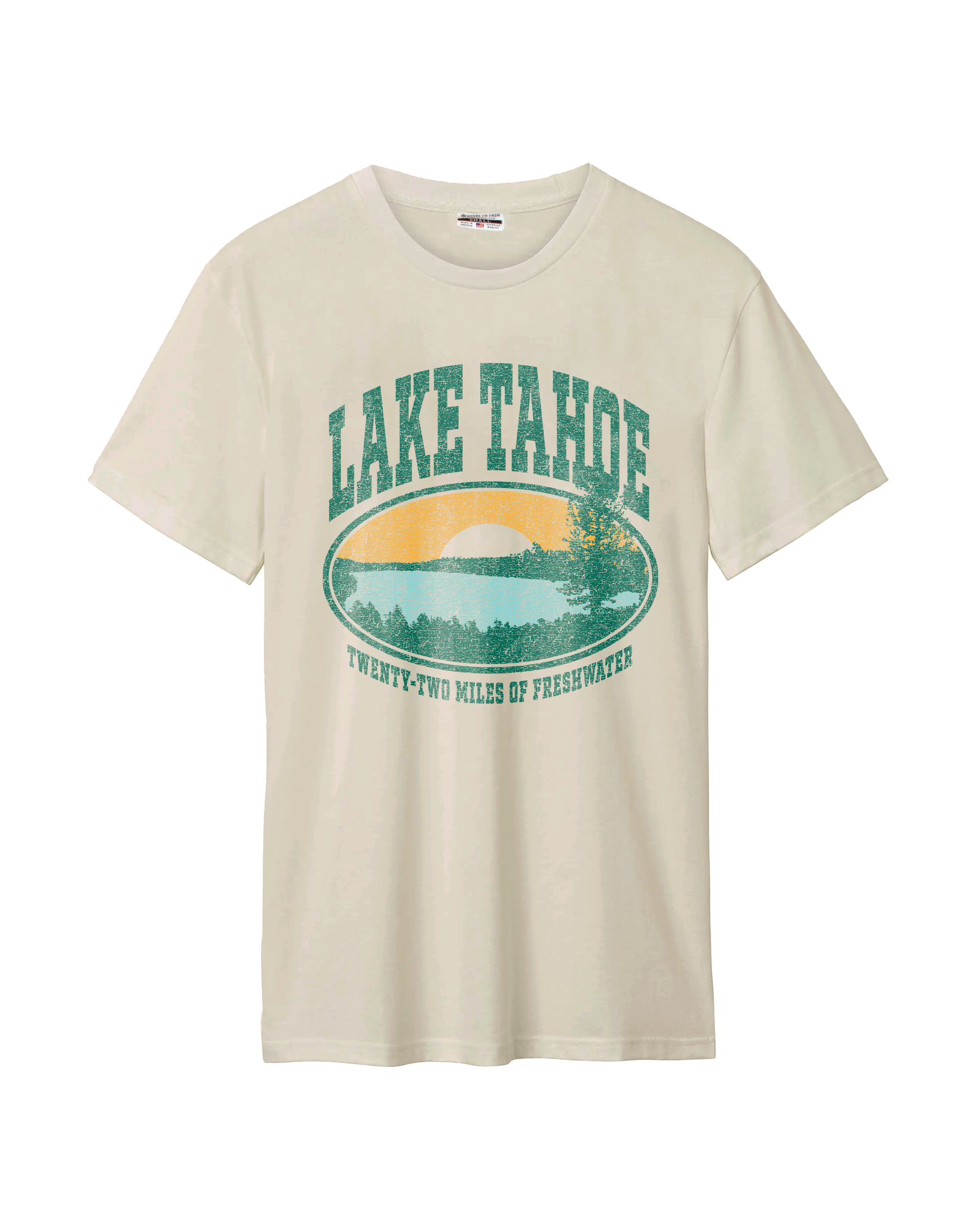 Lake Tahoe Oatmeal Cotton Crew