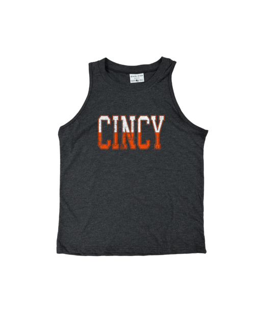 Cincy Two Color Black Relaxed Tank