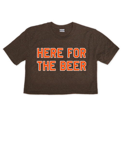 Cleveland Here For the Beer Crop Top