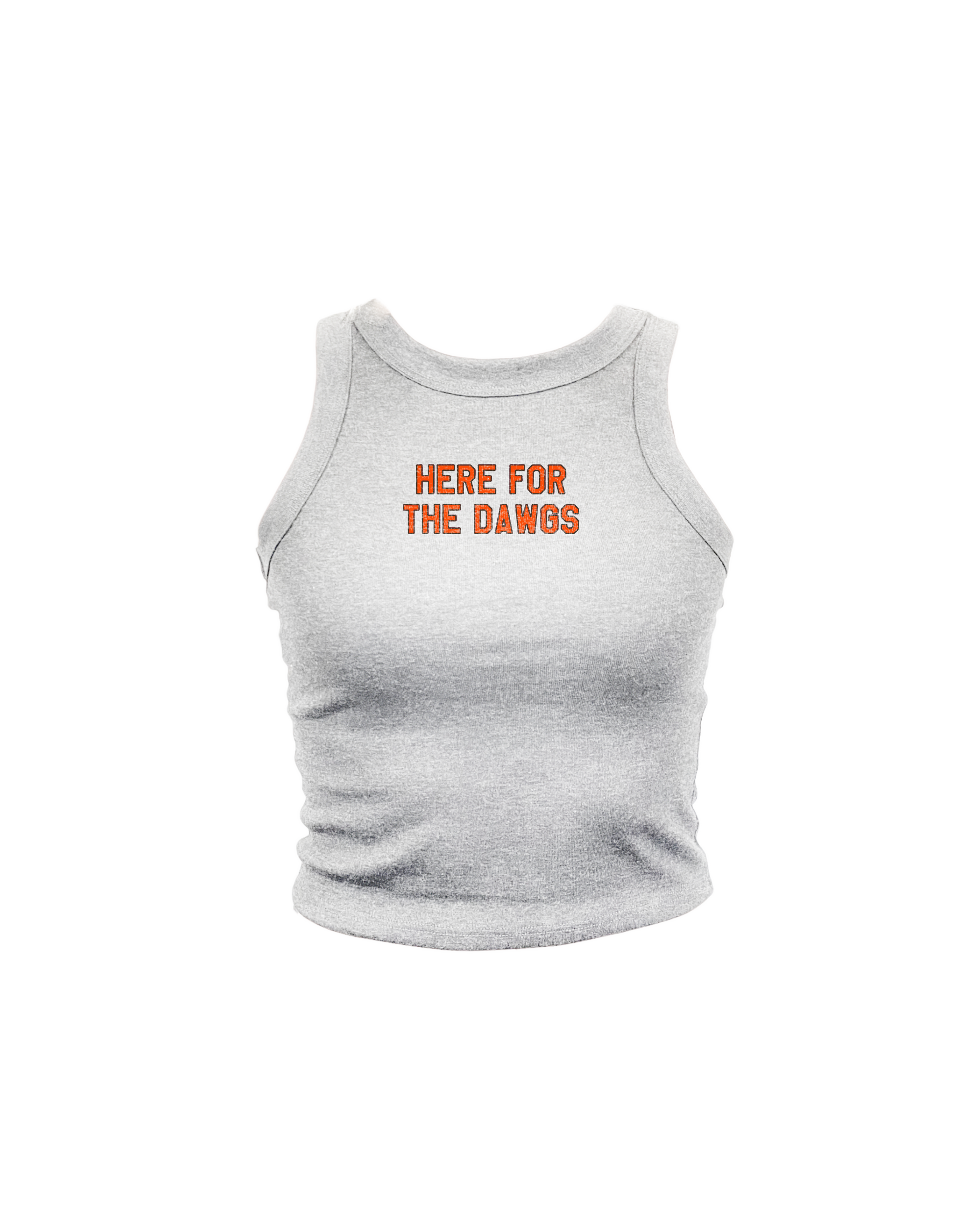 Here For The Dawgs Ash Crop Tank