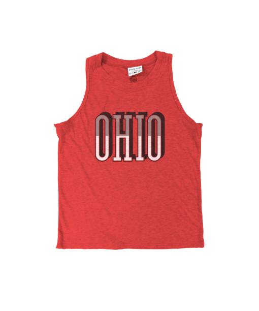 Ohio Stripes Red Relaxed Tank