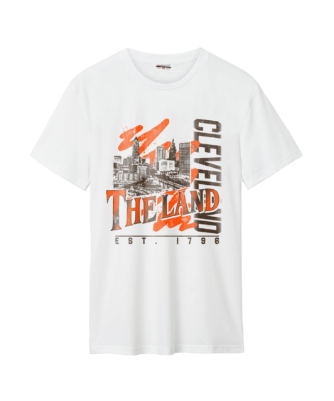 The Land Paint Scribble White Cotton Crew
