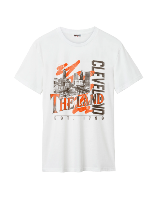 The Land Paint Scribble White Cotton Crew