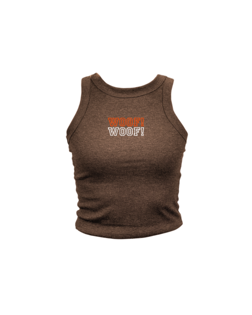 Woof Woof Brown Crop Tank