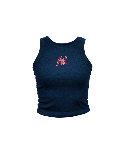 ATL Script Navy High Neck Tank