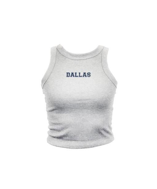 Dallas Simple Embroidered High Neck Tank