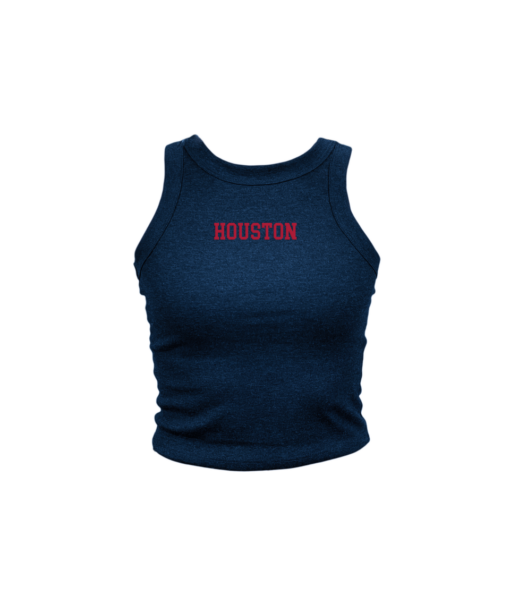 Houston Embroidered High Neck Tank