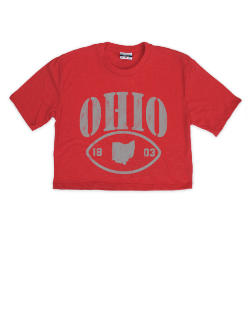 Ohio Oval Red Crop Top