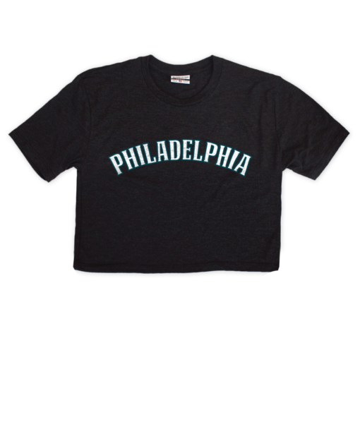 Philly Jersey Black Crop Top