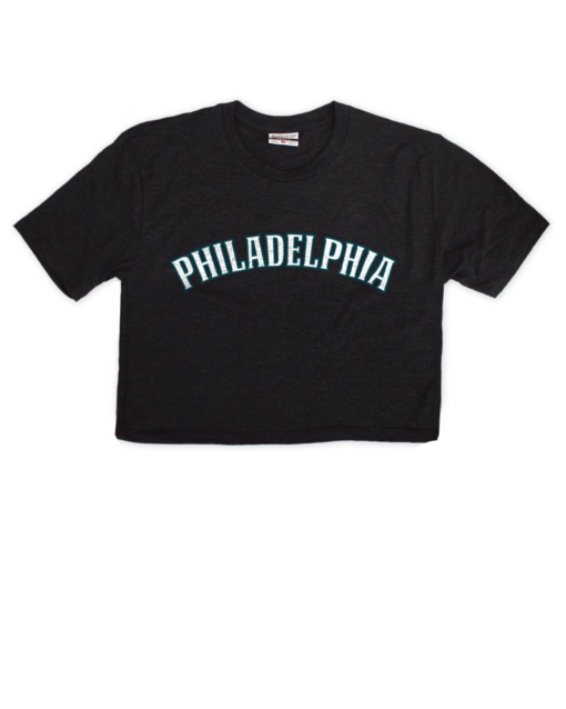 Philly Jersey Black Crop Top