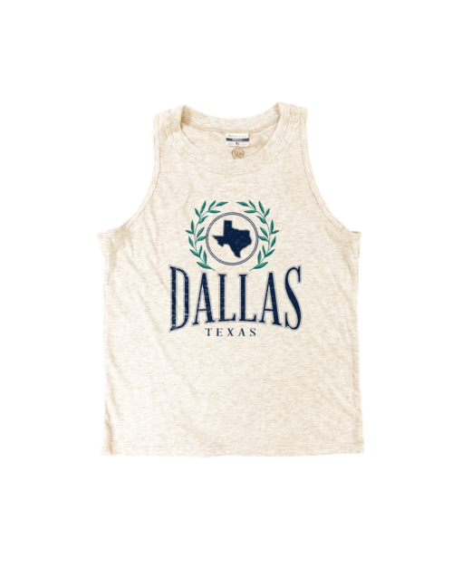 Dallas Vines Oatmeal Relaxed Tank