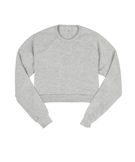Ash White Crop Sweatshirt