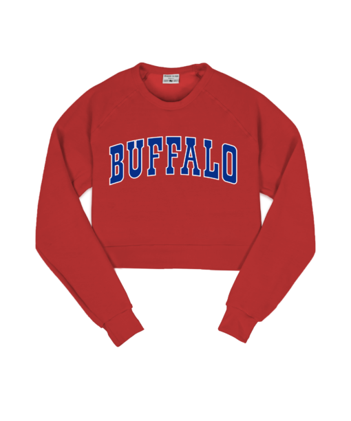 Buffalo Jersey Red Crop Sweatshirt