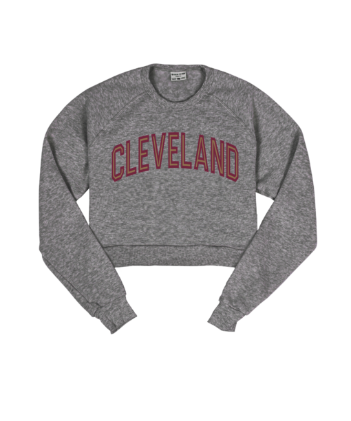 Cleveland Arch Jersey Crop Sweatshirt