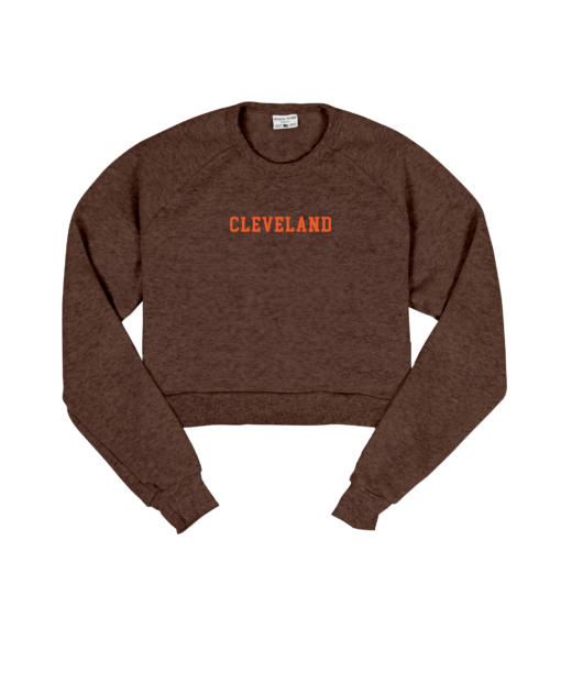 Cleveland Embroidered Crop Sweatshirt