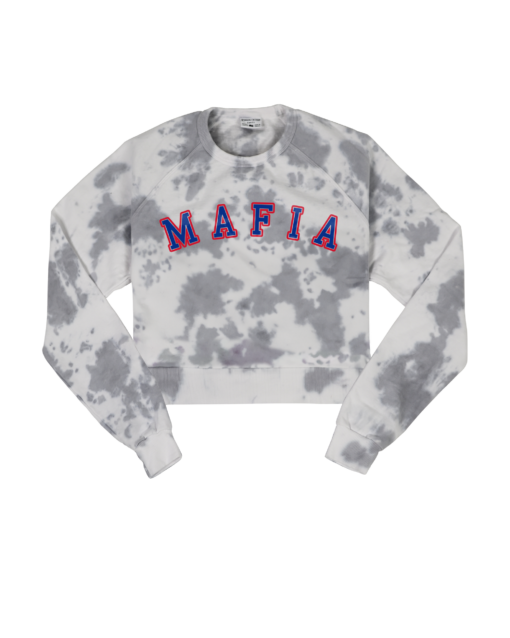 Mafia Arch Tie Dye Crop Sweatshirt