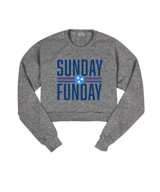 Sunday Funday TN Gray Crop Sweatshirt