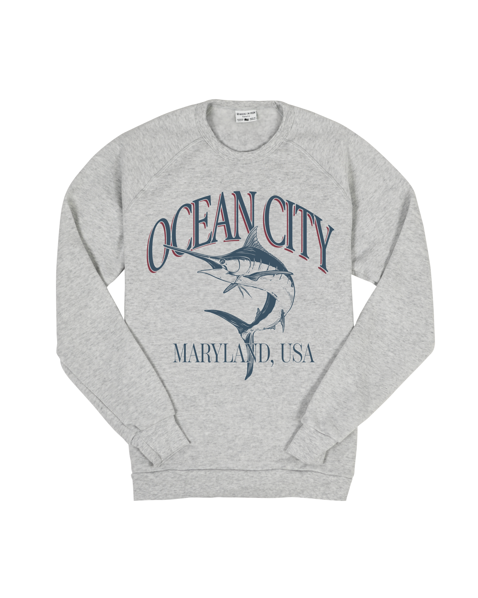 Ocean City Swordfish Ash Sweatshirt