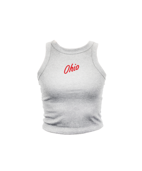 Ohio Embroidered Ash High Neck Tank