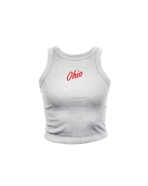Ohio Embroidered Ash High Neck Tank